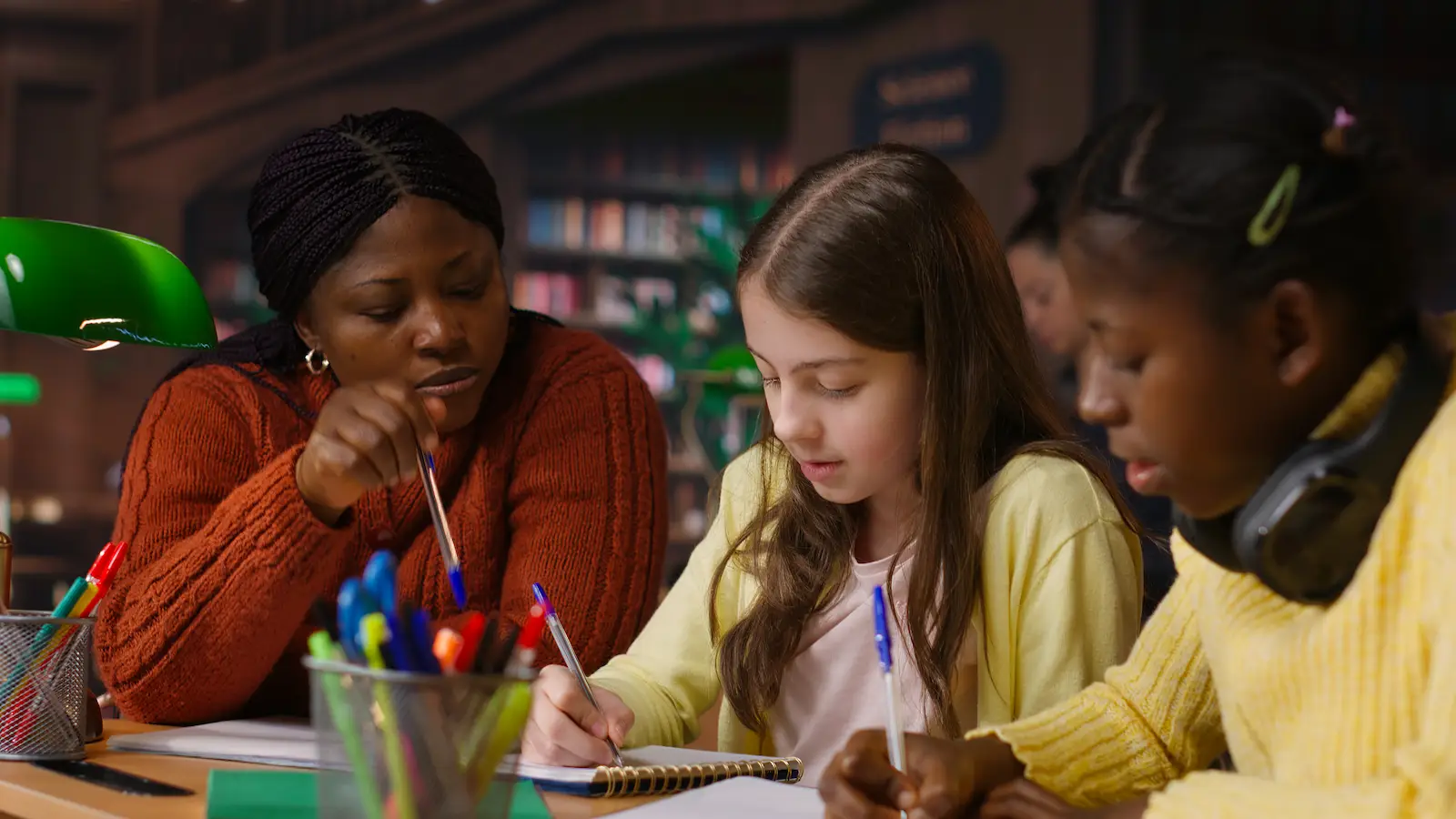 Professionnelle accompagnant des élèves dans un cadre favorisant la coéducation et le soutien éducatif